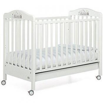 Cuna Felicity Foppapedretti con set de edredón y colchón de regalo, ajustable, 131 x 73 x 108 cm, color blanco