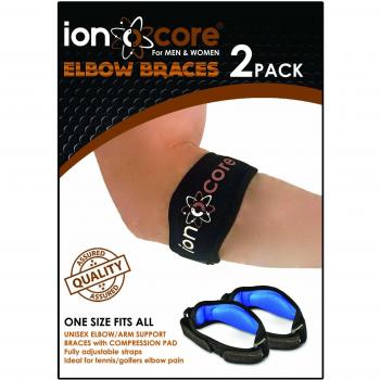 Cinta de compresión para codo, ligera y ajustable con acolchado EVA, ideal para practicar deportes como el tenis o el golf, talla única, marca Ionocore