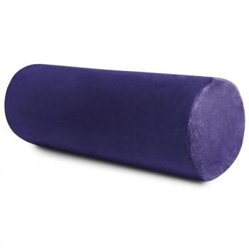 Almohada Cervical Multiusos 60x20cm Terciopelo Poliéster Transpirable y Lavable con Cremallera, Relleno de Espuma Morado