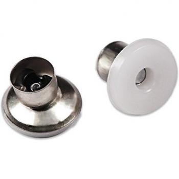 Brinox B75155N Contera metálica, Niquelado, Diámetro 16 mm, Set de 50 Piezas