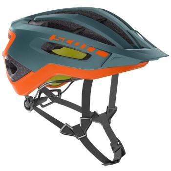 Scott Fuga Plus XC 2019 - Casco para Bicicleta de montaña, Color Verde y Naranja, S
