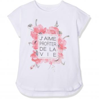NAME IT Nitkravy Ss Top Nmt, Camiseta para Niñas, Blanco