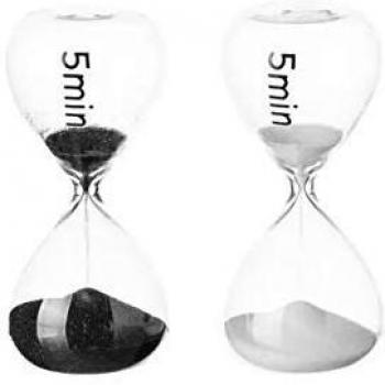 D,casa - Pack 2 Reloj de Arena de 5 Minutos