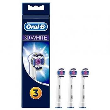 Oral-B 3D White Cabezales de Recambio Tamaño Buzón, Pack de 3 Recambios Originales para Cepillos de Dientes Eléctricos