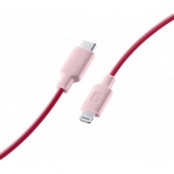 Cable USB-C a Lightning 1 m 27W Rosa - CellularLine Stylecolor