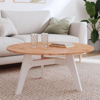 Tablero redondo de madera maciza de haya Ø90x1,5 cm Marrón