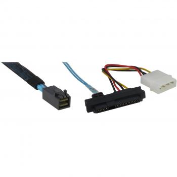 Cable SFF-8643 a 4x SFF-8482/SATA Power, 0.5m