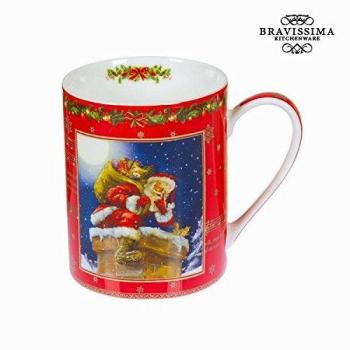 Vintage Selection Set Taza De Desayuno 2 Uds. Porcelana Navidad Rojo