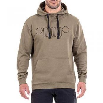 Jeep Outline J8w - Sudadera con Capucha para Hombre, otoño/Invierno, MM Spezial J8W Grille Outline - Caña de Pescar, Hombre, Color Verde Oliva y Negro., tamaño Medium