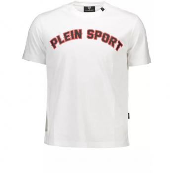 Plein Sport White Cotton T-Shirt - M