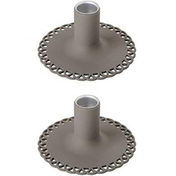 VIGAR Maid Pack de 2 Portavelas, Material: Silicona, Gris, Dimensiones: 11.5 x 11.5 x 5.5 cm, 2 Unidades