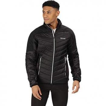 Regatta Halton III Chaqueta ligera de alpaca con aislamiento de lana repelente al agua para hombre, Hombre, Chaquetas acolchadas, RMN136 82650, negro / negro, S