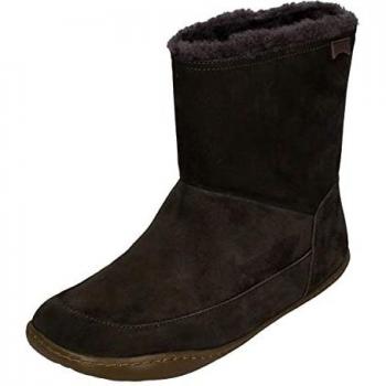 Camper Peu Cami Women's Dark Grey Suede Boots with Fur Lining