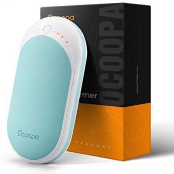 OCOOPA Calentadores de Manos Recargables USB, Batería Externa de 5200mAh, Calienta Manos Electrónico de Bolsillo, Reusable,Portátil, Excelente para Raynauds, Regalos para Cazadores, Golfistas