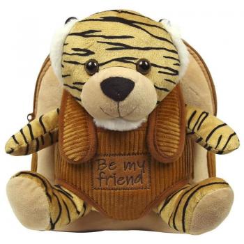 Mochila con Peluche Extraíble Tigre Joe 26cm