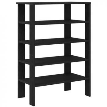 Zapatero Negro de Madera Compuesta 61x32x87,5 cm