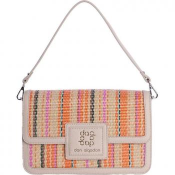 Bolso de hombro Camila multicolor con cierre de cremallera y diseño casual