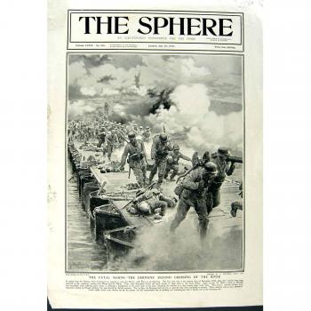 Una Stampa Antica di 1918 Armi del Fiume dei Tedeschi dei Soldati di Guerra Vecchie