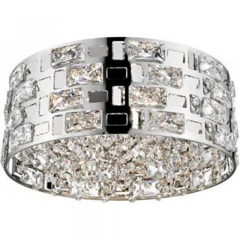 Plafón de diseño Lola Chrome 5 bombillas, diámetro 15cm, acabado en cromo, con 5 luces y diseño elegante