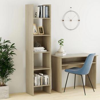 Estantería de madera contrachapada color roble Sonoma 40x35x180 cm