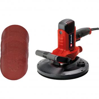 Lijadora de pared TC-DWS 225 - Einhell, amoladora de paneles de yeso, potencia: 600 W, velocidad sin carga: 1.000-2.200 rpm, diámetro del disco: 225