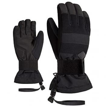 Ziener MANU Guantes de Nieve para Hombre, impermeables, con aislamiento térmico, puños ajustables y material antideslizante