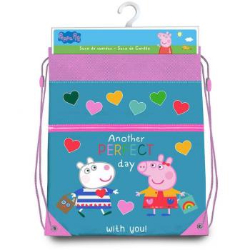 Mochila Saco Peppa Pig 40x30cm - Producto Escolar Oficial para Niños y Niñas