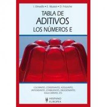 Tabla de aditivos. Los números E