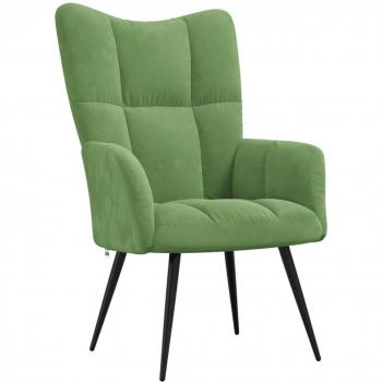 Sillón relax de terciopelo verde claro