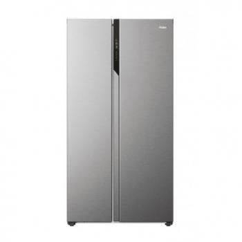 Frigorífico Side by Side Haier HSR5918DNMP, 528 L, No Frost, Clase D, Acero Inoxidable