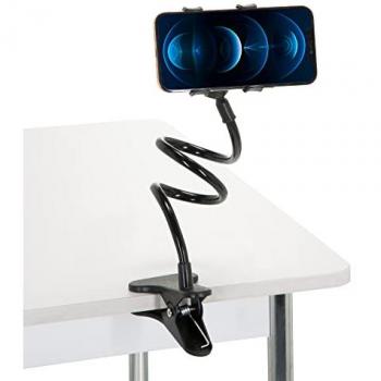 Soporte para teléfonos móviles FLEXMOBI, ajustable 360°, plástico y metal, color negro