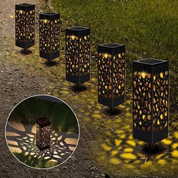 Lámparas Solares para Jardín, Nasharia 6 Piezas Luces Solar Exterior Jardin, IP65 Impermeable, Luces Solares de Jardín, Luz Solar de Césped, Farolillos solares de jardín para Camping, Jardín, Patio
