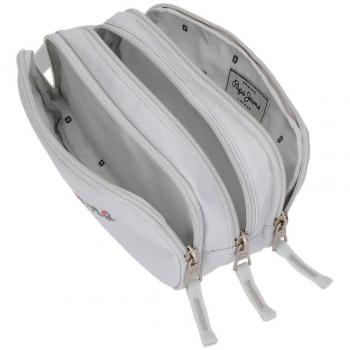 Pepe Jeans Harlow Neceser de Viaje, 22 cm, 1.98 litros, Gris