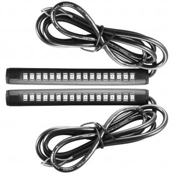 XCSOURCE® 2 piezas Universal 17 LED 2835 SMD Running + Tira de Señal de Vuelta Blanco + Ámbar para Vehículo de Vehículo Motocicleta Bicicleta SUV MA616