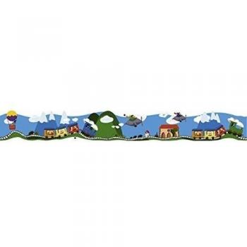Plage 153110 Adhesivos de decoración Cenefa Adhesiva Trenecito, 1 Lámina 120 x 15 cm
