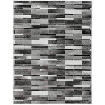 Alfombra Suave Estampada Piel de Vaca Reverso Gris 160 x 220 cm