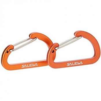 Mosquetón llavero Salewa Flat Wiregate azul y negro (2 unidades)