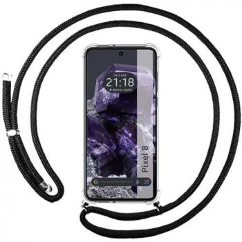 Funda Colgante Transparente para Google Pixel 8 5G con Cordon Negro