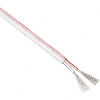 LEDBOX Cable redondo transparente 2x0,50mm Color Silver, 1m.