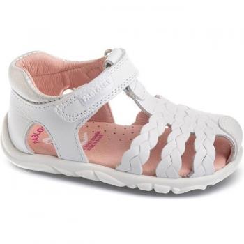 Sandalia Pablosky 025400 Bebé Niña Piel Blanco Olimpo