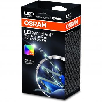 OSRAM LEDambient Tuning Lights Extension-Kit, kit de ampliación para LEDINT201, iluminación interna del vehículo, luz ambiental, LEDINT202, 16 colores, 5 modos, control mediante control remoto, 12 V, estuche, 1 unidad