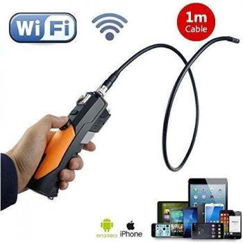 GBB Wi-Fi Inalámbrico Boroscopio Endoscopio Inspección Cámara 720p 8.5MM lente, 6 Impermeable LED luces Para inspección de reparación de cohe, Trabaja con Android iOS iPhone Tableta - 1M
