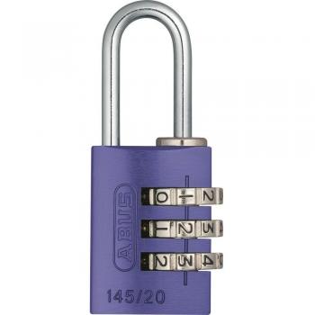 Abus 145/20_Lila - Candado Aluminio combinacion 20mm 3 dígitos Lila