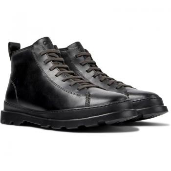 CAMPER Brutus - Men's Ankle Boots - Black Smooth Leather, Size 46