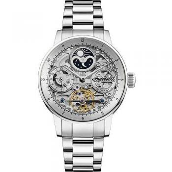 Ingersoll The Jazz Mens Automatic Watch I07703 with a Silver Dial and a Silver Stainless Steel Band