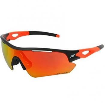 Massi Saga Gafas, Unisex Adulto, Negro/Naranja