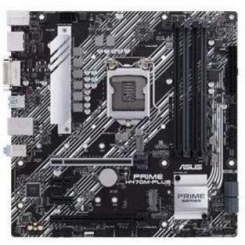 ASUS Prime H470M-PLUS - Placa Base mATX Intel de 10a Gen LGA 1200 con VRM de 8 Fases, Dual M.2, DDR4, LAN 1Gb, HDMI, DP, USB 3.2 Gen 2, USB de Tipo C soporta Thunderbolt 3 e iluminación RGB Aura Sync
