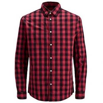 JACK & JONES Jjegingham Shirt L/s, Camisa para Hombre,