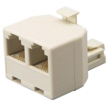 9037R35 - Adaptador de teléfono 1 macho / 2 hembras Axil