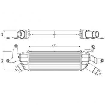 Intercooler VALEO 818370 - Enfriador de aire de carga para PSA C Crosser